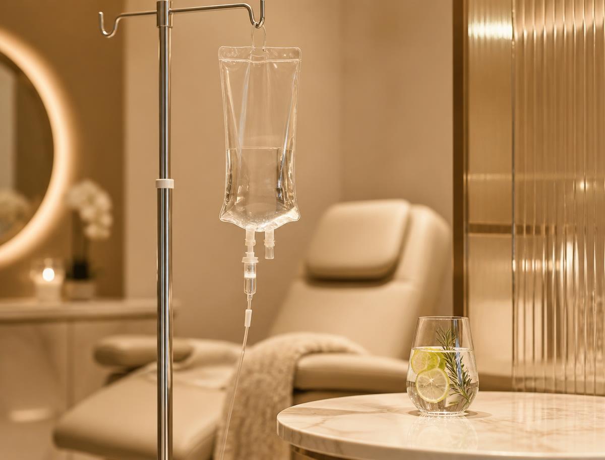 IV therapy bag in wellness clinic | medhaus health