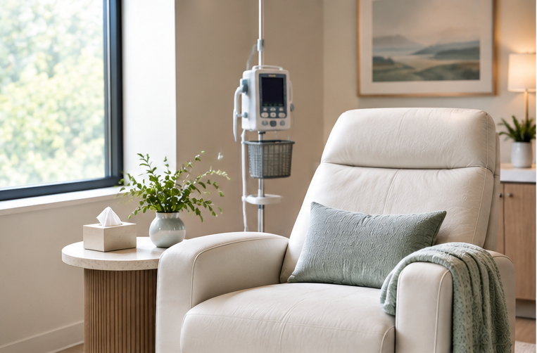 Medical recliner chair with IV pump | medhaus health